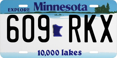 MN license plate 609RKX