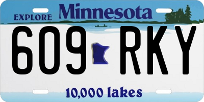 MN license plate 609RKY
