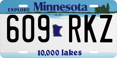 MN license plate 609RKZ