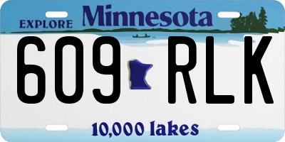 MN license plate 609RLK