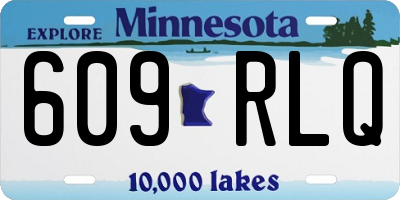MN license plate 609RLQ