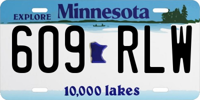 MN license plate 609RLW