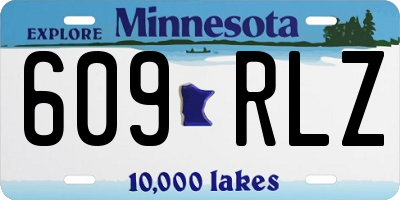MN license plate 609RLZ
