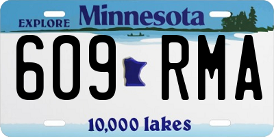 MN license plate 609RMA