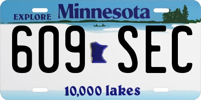MN license plate 609SEC