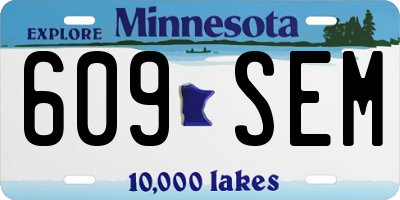 MN license plate 609SEM