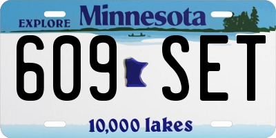 MN license plate 609SET