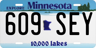 MN license plate 609SEY