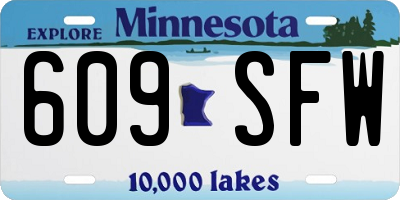 MN license plate 609SFW