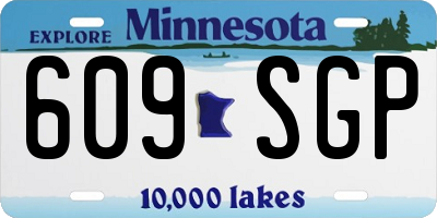 MN license plate 609SGP