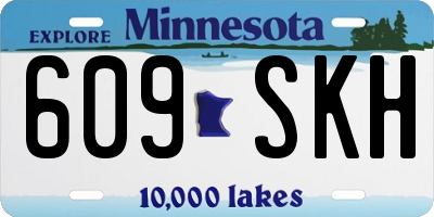 MN license plate 609SKH