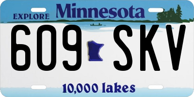 MN license plate 609SKV
