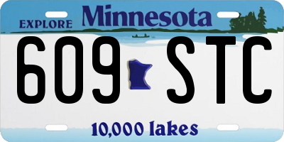 MN license plate 609STC