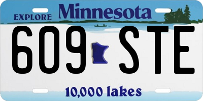 MN license plate 609STE
