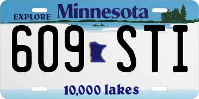 MN license plate 609STI