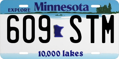 MN license plate 609STM