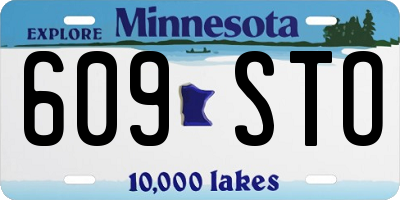 MN license plate 609STO