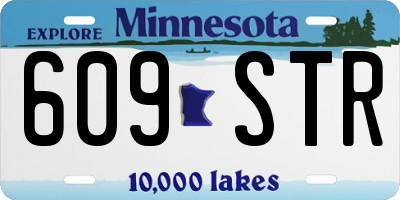 MN license plate 609STR