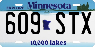 MN license plate 609STX