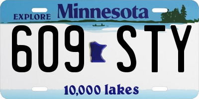 MN license plate 609STY
