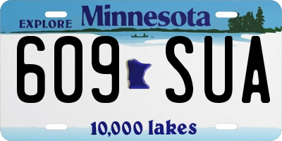 MN license plate 609SUA