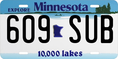 MN license plate 609SUB