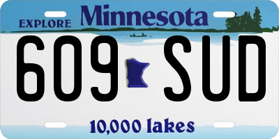 MN license plate 609SUD