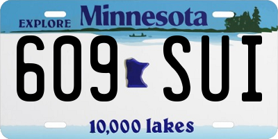 MN license plate 609SUI