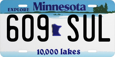 MN license plate 609SUL