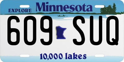 MN license plate 609SUQ
