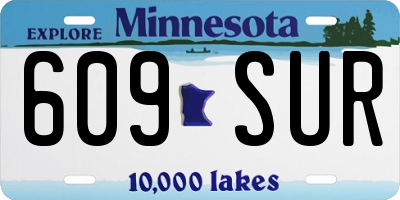 MN license plate 609SUR