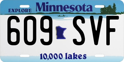 MN license plate 609SVF