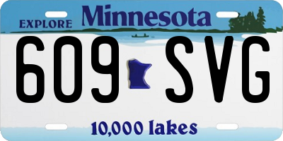 MN license plate 609SVG