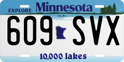 MN license plate 609SVX