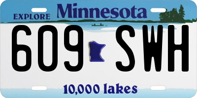 MN license plate 609SWH