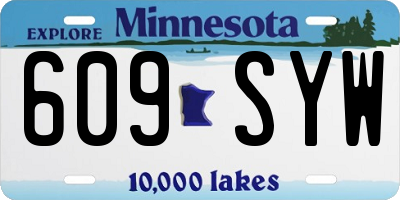 MN license plate 609SYW