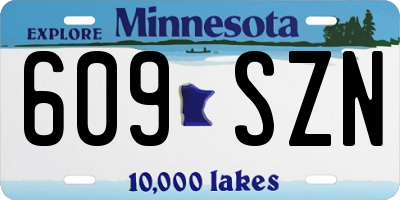 MN license plate 609SZN