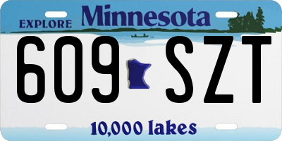 MN license plate 609SZT