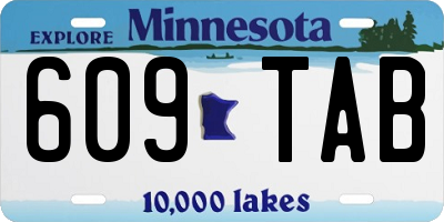 MN license plate 609TAB