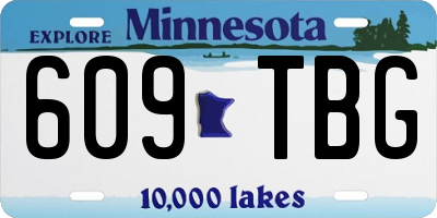 MN license plate 609TBG