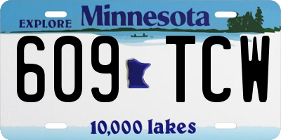 MN license plate 609TCW