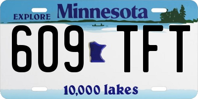 MN license plate 609TFT