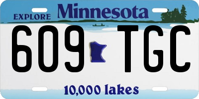 MN license plate 609TGC