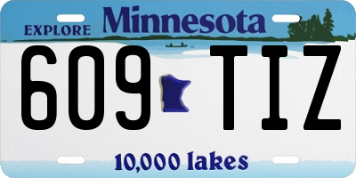 MN license plate 609TIZ