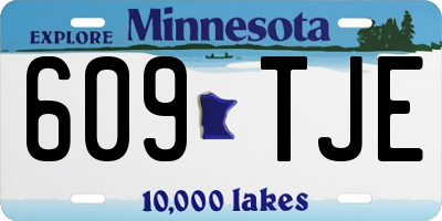 MN license plate 609TJE