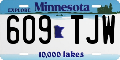 MN license plate 609TJW