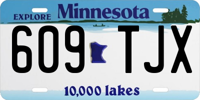 MN license plate 609TJX