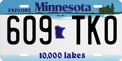 MN license plate 609TKO