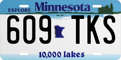 MN license plate 609TKS