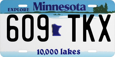 MN license plate 609TKX